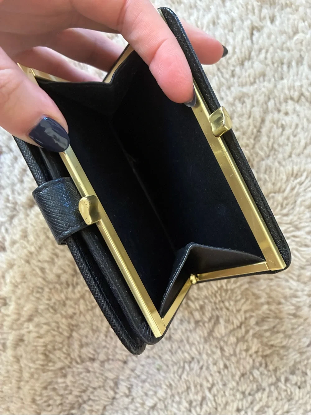 Vintage Coach black Saffiano wallet